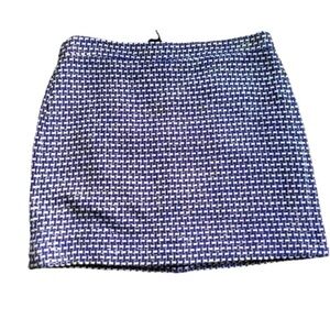 J. Crew Blue and White Mini Skirt
